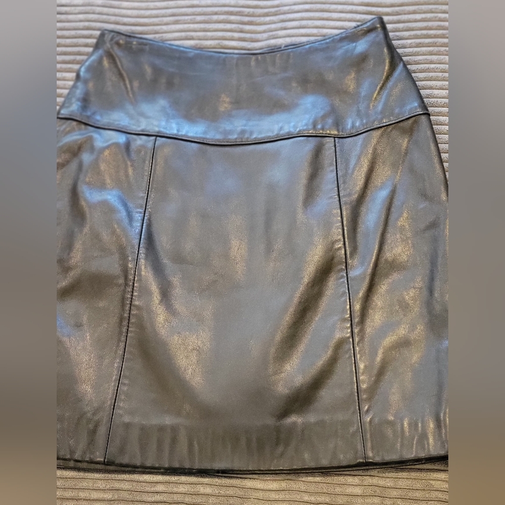 Valerie Stevens New Zealand Lambskin Black Mini Skirt Womens 4 Lined
